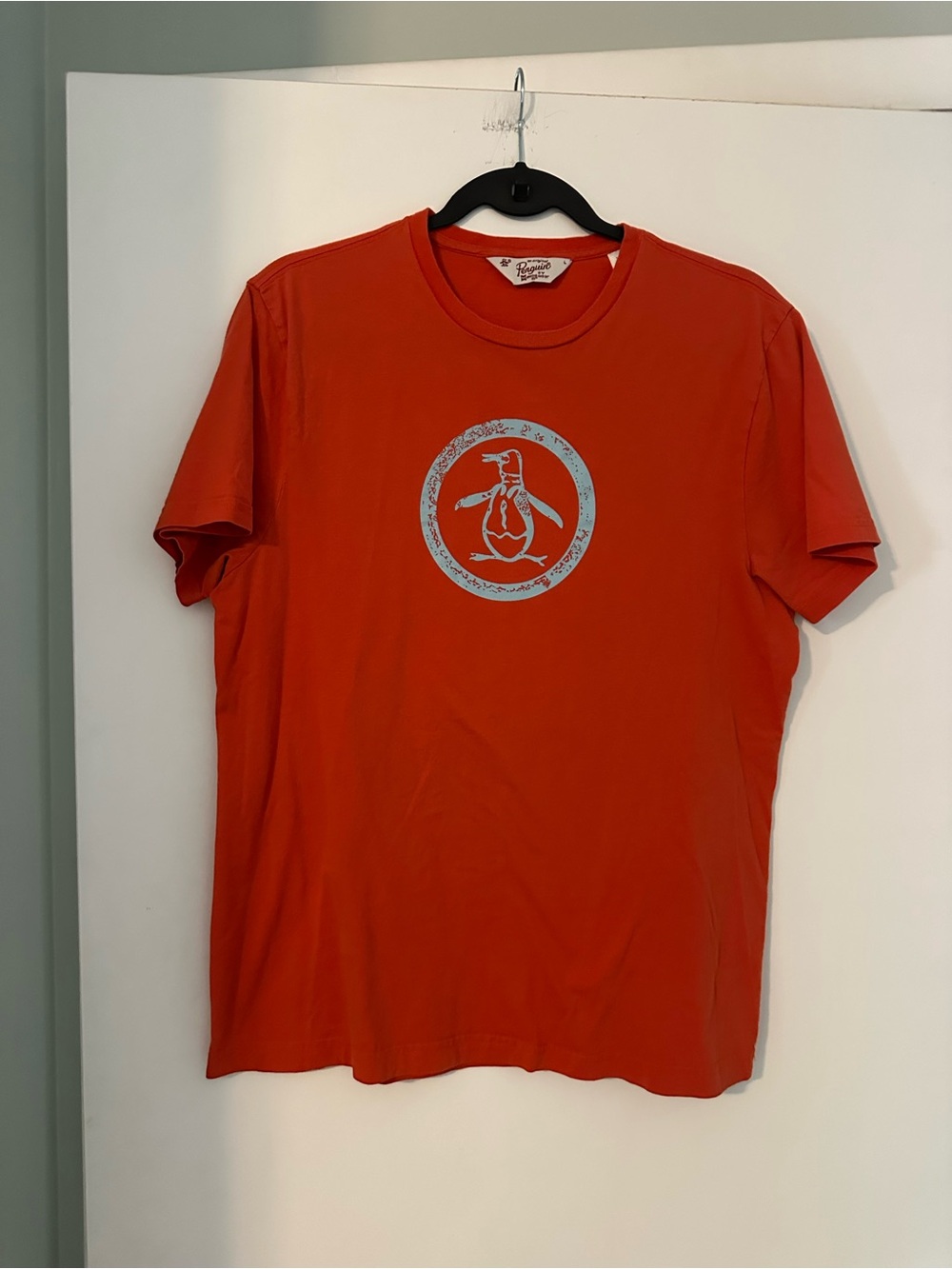 Original Penguin Orange Short Sleeve Graphic Crewneck Tee